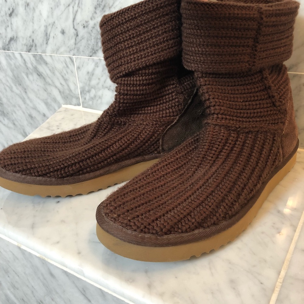 UGG Classic Crochet Boots, Brown Size 10